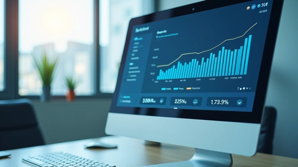 Digital banking interface showing cash position dashboard on computer screen with real-time balance updates