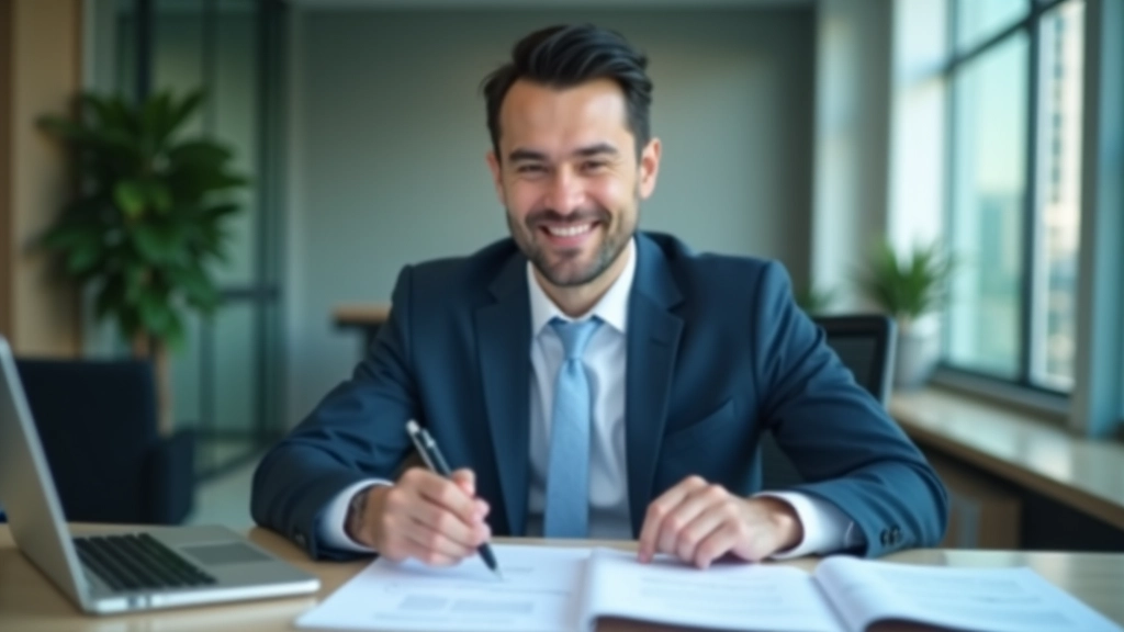 Professional business consultant reviewing financial documents and cash flow charts in modern office setting