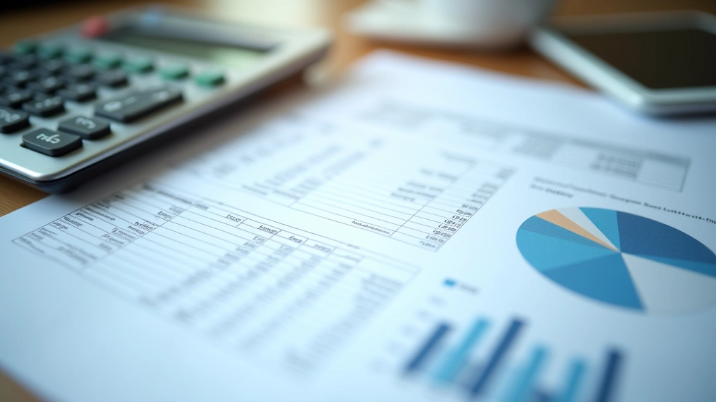 Business spreadsheet showing payment schedules and cash forecasting calculations